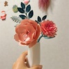 ペーパークラフトでお花を作りました！