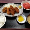 西川口の「あおき食堂」でピーマンの肉ずめとカレーコロッケとヒレカツ定食を食べました★