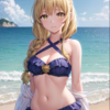 【Stable Diffusion】AnyLoraCleanLinearMix_ClearVAEとLoRAでゴブリンスレイヤーの受付嬢の水着画像を生成してみた