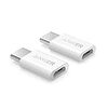 【2個セット】Anker USB-C & Micro USB アダプタ (Micro USB → USB-C変換アダプタ / 56Kレジスタ使用 / Quick Charge対応) 新しいMacBook、ChromeBook Pixel、Nexus 5X、Nexus 6P、Nokia N1、OnePlus 2 他対応 (ホワイト)