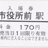 長野電鉄　　市役所前駅北口発行　硬券入場券・硬券特急券