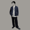 ぽっちゃり男子 UNIQLO U デニムジャケットコーデ