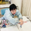 久しぶりの絵画教室もニコニコ笑顔