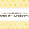 エコシステムの開発者体験を向上させるkintone DXチームの活動について