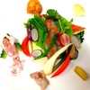 25品目、お魚と野菜のサラダ
