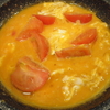 【ある日の晩御飯】贅沢品？卵をたっぷり使ってトマトと炒め物。