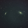 スキー場の照明の下で M81 & M82 おおぐま座