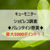 【最大5000ポイント】キューモニター・ショピレコ調査「バレンタイン懸賞」開催だ！応募しよう！