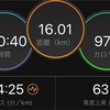 ランニング16km 4:25/km