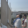 やぐらの組立作業