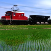 うっすらと水面に映るED333とホキ1245を撮る！(弘南鉄道弘南線撮影編)