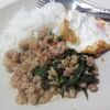【タイ滞在】カオガパオ（鶏挽肉のバジル炒めご飯）～サルちゃんのお母さんの手作り