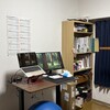 拠点1の机を昇降式に入れ替え