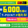 6,000名様にＴポイントがあたるキャンペーン　メール