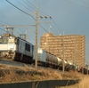 夕暮の武蔵野線を走る1094レ貨物列車