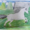 学校で描いた絵②馬