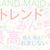 　Twitterキーワード[#bandmaidokyuji]　07/23_17:01から60分のつぶやき雲