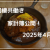 【家計簿公開】アラサー会社員&同棲２人暮らし 2025年4月の家計簿