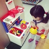 本日の子連れ出勤　たまさんは不機嫌