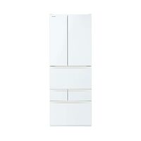TOSHIBA 東芝 551Lフレンチドア冷蔵庫 GR-Y550FH(EW)｜野菜室がまんなかで使いやすい！大容量×美しいガラスドアの高機能モデル