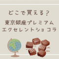 「東京銀座プレミアムエクセレントショコラ」はどこに売ってる？場所を案内します！
