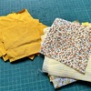 ハギレ活用：パフクッションを作ります。