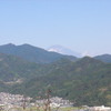 小高い山の上からの富士山