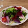 夕食@吉祥寺 ヒラタパスタ【10種の野菜とゆで鷄の彩りサラダとジェノヴェーゼ】