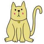 紫色のかわいいネズミのような猫 のイラスト ホビヲノエ