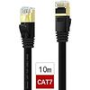 LANケーブル 10m CAT7ウルトラフラットLANケーブル カテゴリ7 高速 lanケーブル 10Gbps/600MHz CAT7準拠 イーサネットケーブル RJ45 ツメ折れ防止 やわらか スリム ブラック