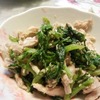 春菊と鶏肉のごま和え