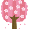 桜と美女と侍帽子のお父さん