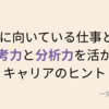 NT型に向いている仕事とは？思考力を活かして、戦略的に働ける仕事とは？