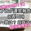 【PV数1600倍！？】【初収益発生！？】はてなブログ初心者の4週間目のPV数は？収益は？【ブログ運営報告】