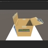 箱を開ける動作のオブジェクトにRigidbodyを設定したり回転方向を設定したりする