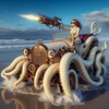 蛸型自動車 de 光線銃 @Copilot & ImageFX＋プロンプト
