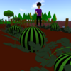 LowPoly World In OpenSimulator: すいか　Watermelons