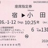 小田急トラベル　　「～おかげさまで６０周年 ずっとそばに。～箱根そば６０周年記念ツアー＜ファイナル＞号 座席指定券」
