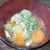 残り物の「野菜の輪切り焼き」を使って　豚汁を作りましたレシピ