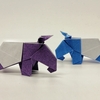 おりがみ：マレーバク (Origami : Malayan tapir)