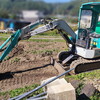 バックホウのオイル交換他 小メンテ　小松PC12UU