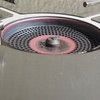 KVASS 遮熱テーブル　天板折り畳み式　ステンレス製!②　実機で紹介!　ST-330使用時、ボンベがテーブル下に入る★★
