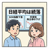 【2026年6月5日】日経平均は続落　前日の米国SOX指数下落で半導体株が下げを主導　下値では買いも今晩の雇用統計前に戻り限られる