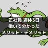 【実体験】正社員で週休3日を2年以上経験して分かったメリット・デメリット