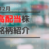 【国内高配当株】購入銘柄紹介【2021.12】