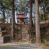 朝日山荒井池のほとり 雷神社