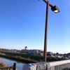 新方川に架かる城之上橋の道路照明の修理