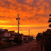 梅雨の合間の夕焼け　