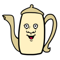 かわいいコーヒーポットのイラスト