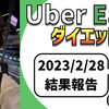 ウーバーイーツ配達員ダイエット28日目の稼働結果。【2023.2.28】